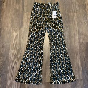 🆕 ZARA Navy Blue Chain Print Pants